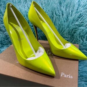 Christian Louboutin Neon Yellow Pumps Size 39 - Brand New in Box
